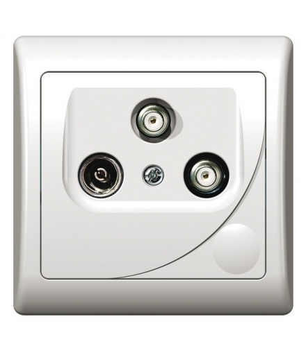 EFEKT GPA-F2S/00 Gniazdo RTV-SAT z dwoma wyjściami SAT , BIAŁY