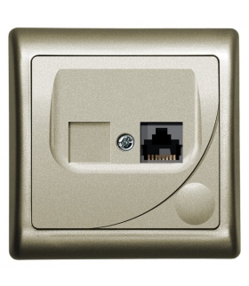 EFEKT GPK-1F/K6E/16 Gniazdo komputerowe pojedyncze, kat. 6 ekranowane MMC, SATYNA