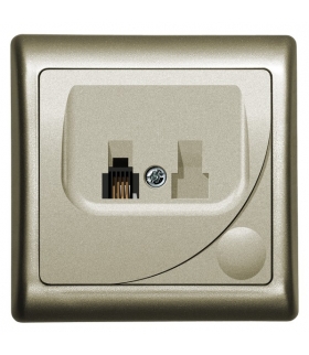 EFEKT GPT-1F/16 Gniazdo telefoniczne pojedyncze , SATYNA