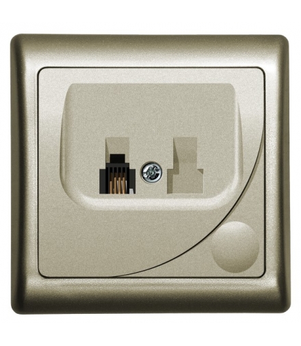 EFEKT GPT-1F/16 Gniazdo telefoniczne pojedyncze , SATYNA