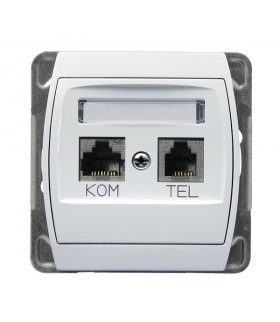 GAZELA GPKT-J/K6E/m/00 Gniazdo komputerowo-telefoniczne, kat. 6 ekranowane MMC, BIAŁY