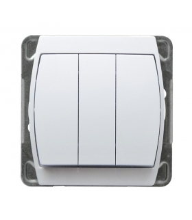 GAZELA ŁP-13J/m/00 Łącznik potrójny , BIAŁY