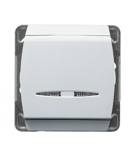 GAZELA ŁP-15JS/m/00 Łącznik hotelowy z podświetleniem pomarańczowym, BIAŁY