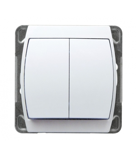 GAZELA ŁP-2J/m/00 Łącznik podwójny (świecznikowy), BIAŁY