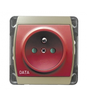 GAZELA GP-1JZDP/m/16/16 Gniazdo pojedyncze z uziemieniem DATA z przesłonami torów prądowych, SATYN/SATYN