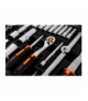 Klucze nasadowe 1/4", 1/2", zestaw 110 szt., CrV GTX NEO Tools 10-066