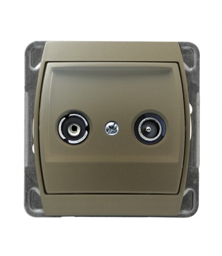 GAZELA GPA-10JPZ/m/16/16 Gniazdo RTV zakończeniowe , SATYN/SATYN