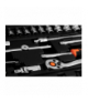 Klucze nasadowe, 1/4”, CrV, zestaw 46 szt. GTX NEO Tools 10-004
