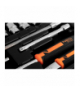 Klucze nasadowe, 1/4”, CrV, zestaw 46 szt. GTX NEO Tools 10-004