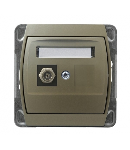 GAZELA GPA-1JF/m/16/16 Gniazdo antenowe typu F pojedyncze , SATYN/SATYN