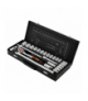 Klucze nasadowe 1/2" , zestaw 25 szt., CrV GTX NEO Tools 10-036