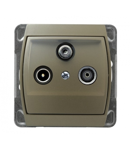 GAZELA GPA-JSP/m/16/16 Gniazdo RTV-SAT przelotowe , SATYN/SATYN