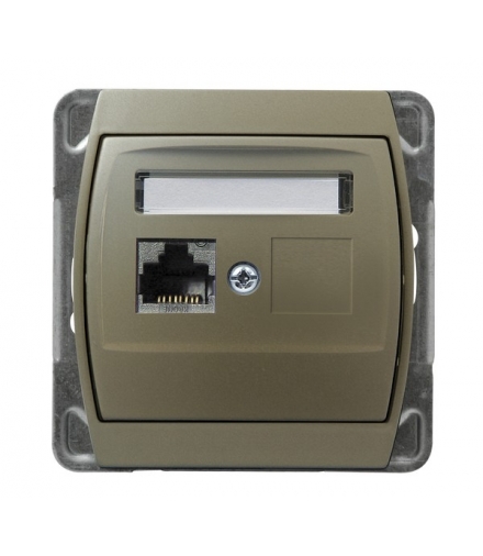 GAZELA GPK-1J/K6/m/16/16 Gniazdo komputerowe pojedyncze, kat. 6 MMC, SATYN/SATYN