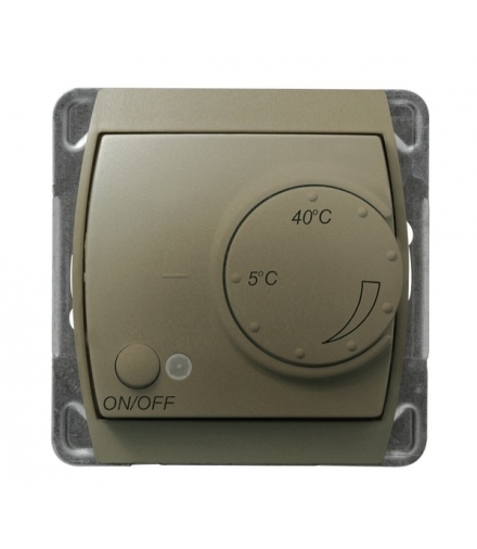 GAZELA RTP-1J/m/16/16 Regulator temperatury z czujnikiem podpodłogowym, SATYN/SATYN