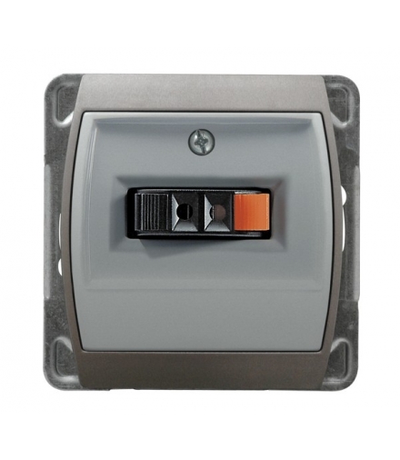 GAZELA GG-1J/m/18/23 Gniazdo głośnikowe pojedyncze , SREBRO/TYTAN