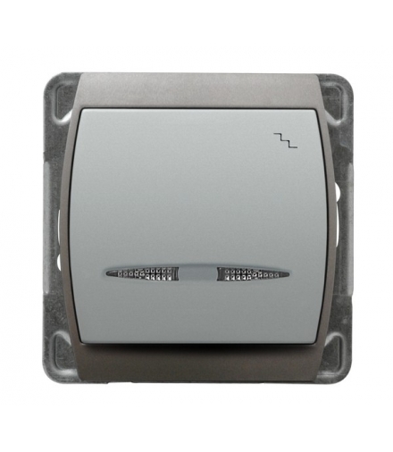 GAZELA ŁP-3JS/m/18/23 Łącznik schodowy z podświetleniem niebieskim, SREBRO/TYTAN