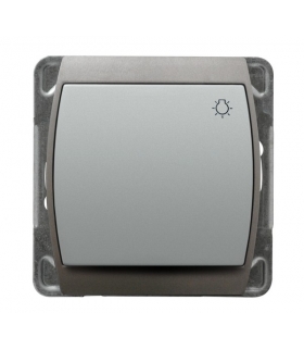 GAZELA ŁP-5J/m/18/23 Łącznik zwierny "światło" , SREBRO/TYTAN