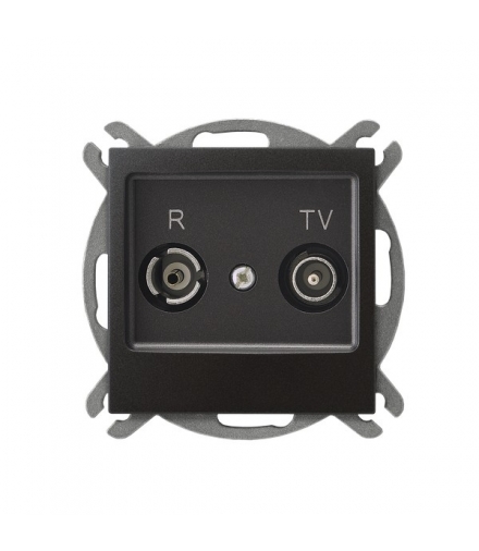 IMPRESJA GPA-10YP/m/50 Gniazdo RTV przelotowe 10-dB , ANTRACYT