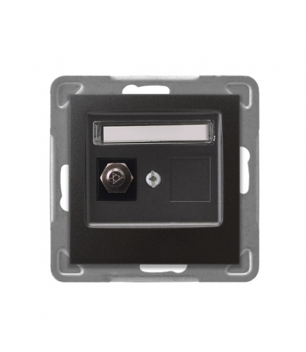 IMPRESJA GPE-1Y/m/50 Gniazdo ekwipotencjalne pojedyncze , ANTRACYT