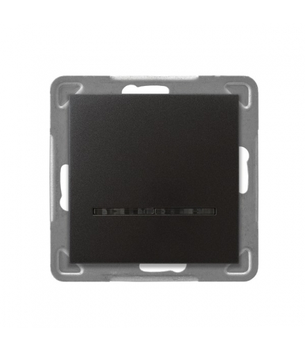 IMPRESJA ŁP-1YS/m/50 Łącznik jednobiegunowy z podświetleniem niebieskim, ANTRACYT