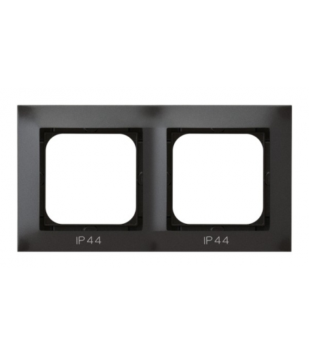 IMPRESJA RH-2Y/50 Ramka podwójna do łączników IP-44 , ANTRACYT