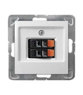 IMPRESJA GG-2Y/m/00 Gniazdo głośnikowe podwójne , BIAŁY