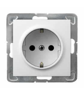 IMPRESJA GP-1YS/m/00 Gniazdo pojedyncze z uziemieniem schuko , BIAŁY