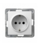IMPRESJA GP-1YS/m/00 Gniazdo pojedyncze z uziemieniem schuko , BIAŁY