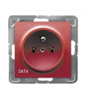 IMPRESJA GP-1YZD/m/00 Gniazdo pojedyncze z uziemieniem DATA , BIAŁY