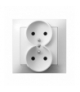 IMPRESJA GP-2YZ/00 Gniazdo podwójne z uziemieniem , BIAŁY