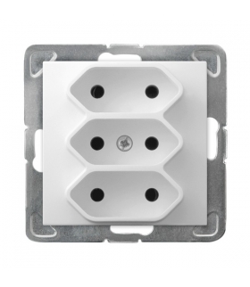 IMPRESJA GP-3Y/m/00 Gniazdo potrójne EURO , BIAŁY