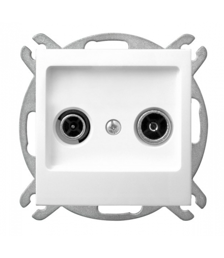 IMPRESJA GPA-16YP/m/00 Gniazdo RTV przelotowe 16-dB , BIAŁY