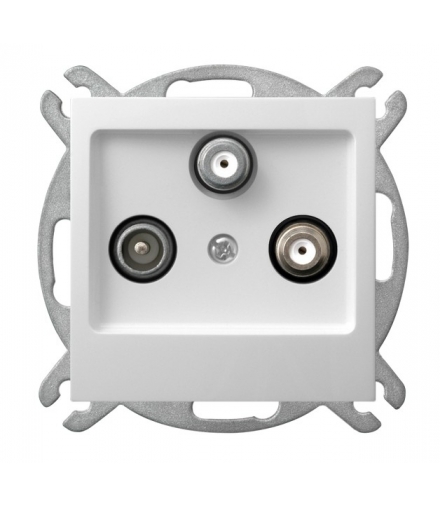 IMPRESJA GPA-Y2S/m/00 Gniazdo RTV-SAT z dwoma wyjściami SAT , BIAŁY