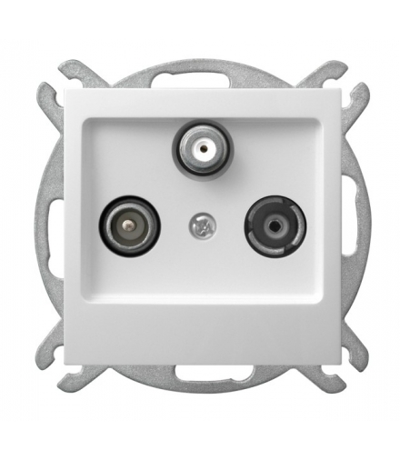 IMPRESJA GPA-YSP/m/00 Gniazdo RTV-SAT przelotowe , BIAŁY