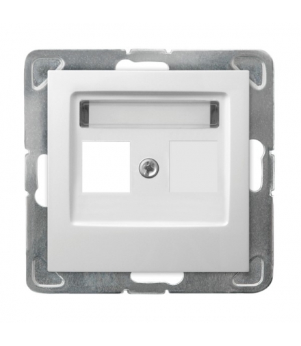 IMPRESJA GPK-1Y/p/00 Obudowa gniazda pojedynczego typu Keyston prosta, BIAŁY