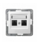 IMPRESJA GPK-2Y/K/m/00 Gniazdo komputerowe podwójne, kat. 5e MMC, BIAŁY