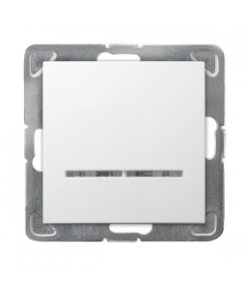 IMPRESJA ŁP-12YS/m/00 Łącznik kontrolny z podświetleniem pomarańczowym, BIAŁY