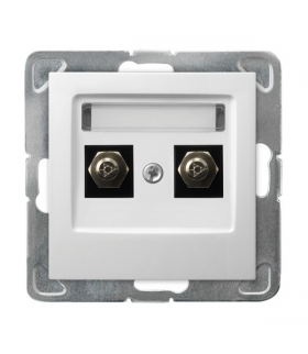 IMPRESJA GPE-2Y/m/00 Gniazdo ekwipotencjalne podwójne , BIAŁY