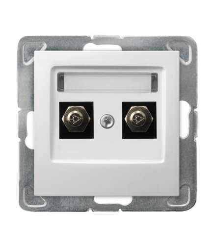 IMPRESJA GPE-2Y/m/00 Gniazdo ekwipotencjalne podwójne , BIAŁY