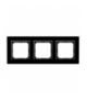 IMPRESJA R-3YGC/32/25 Ramka potrójna , CZARNE SZKŁO