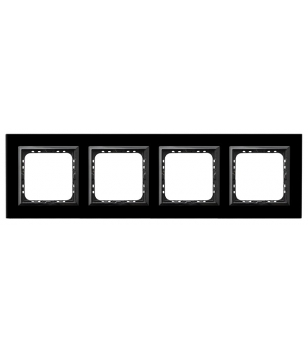 IMPRESJA R-4YGC/32/25 Ramka poczwórna , CZARNE SZKŁO