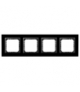 IMPRESJA R-4YGC/32/25 Ramka poczwórna , CZARNE SZKŁO