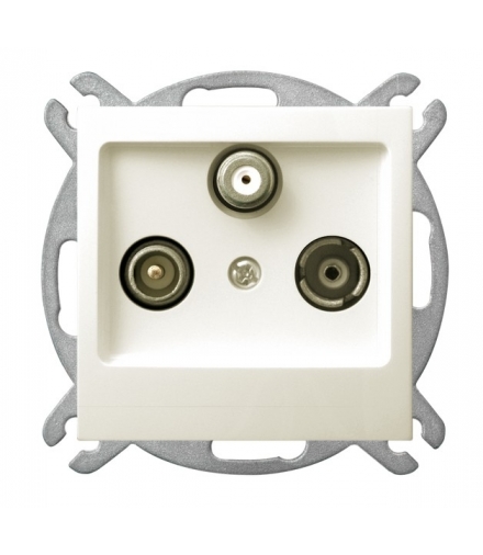 IMPRESJA GPA-YSP/m/27 Gniazdo RTV-SAT przelotowe , ECRU