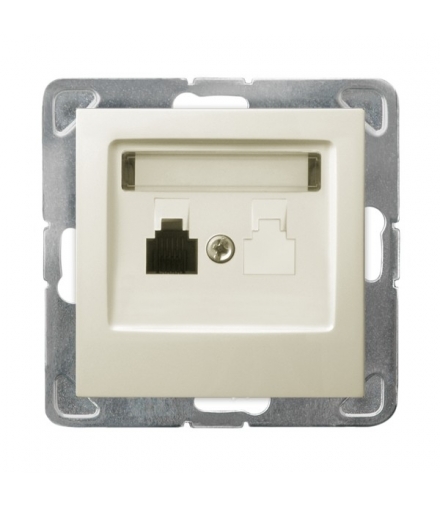 IMPRESJA GPT-1Y/m/27 Gniazdo telefoniczne pojedyncze , ECRU
