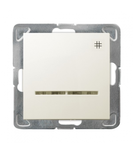 IMPRESJA ŁP-4YS/m/27 Łącznik krzyżowy z podświetleniem pomarańczowym, ECRU