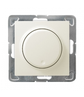 IMPRESJA ŁP-8Y/m/27 Ściemniacz przyciskowo-obrotowy przystosowany do obciążenia żarowego i halogenowego, ECRU