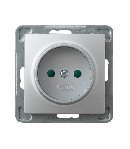 IMPRESJA GP-1YP/m/18 Gniazdo pojedyncze z przesłonami torów prądowych, SREBRO