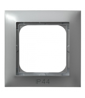 IMPRESJA RH-1Y/18 Ramka pojedyncza do łączników IP-44 , SREBRO