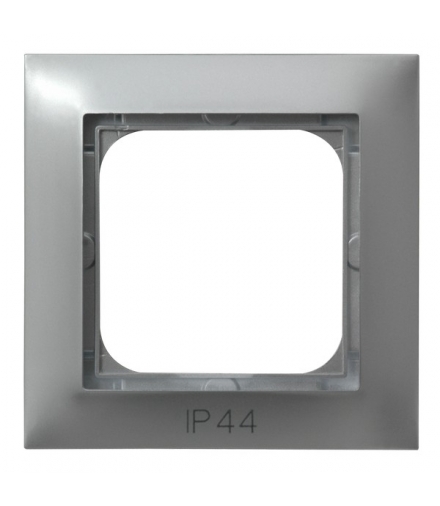 IMPRESJA RH-1Y/18 Ramka pojedyncza do łączników IP-44 , SREBRO