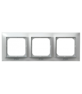 IMPRESJA RH-3Y/18 Ramka potrójna do łączników IP-44 , SREBRO